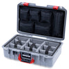 Pelican 1485 Air Case, Silver with Red Latches ColorCase