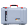 Pelican 1485 Air Case, Silver with Red Latches ColorCase