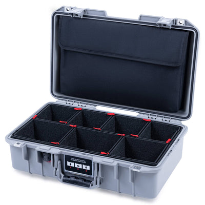 Pelican 1485 Air Case, Silver TrekPak Divider System with Computer Pouch ColorCase 014850-0220-180-181