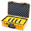 Pelican 1485 Air Case, Yellow with Black Handle & TSA Locking Latches Yellow Padded Microfiber Dividers with Convoluted Lid Foam ColorCase 014850-0010-240-L10