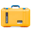 Pelican 1485 Air Case, Yellow with Blue Latches ColorCase