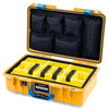 Pelican 1485 Air Case, Yellow with Blue Latches ColorCase