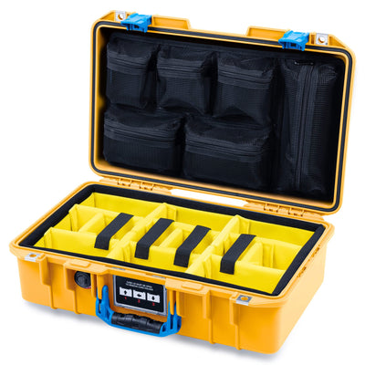 Pelican 1485 Air Case, Yellow with Blue Latches ColorCase