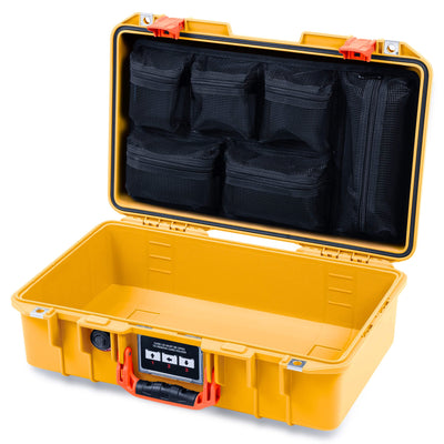 Pelican 1485 Air Case, Yellow with Orange Handle & Latches Mesh Lid Organizer Only ColorCase 014850-0100-240-151