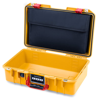 Pelican 1485 Air Case, Yellow with Red Latches ColorCase