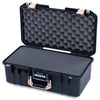 Pelican 1506 Air Case, Black with Desert Tan Handles & Latches Pick & Pluck Foam with Convolute Lid Foam ColorCase 015060-0001-110-311