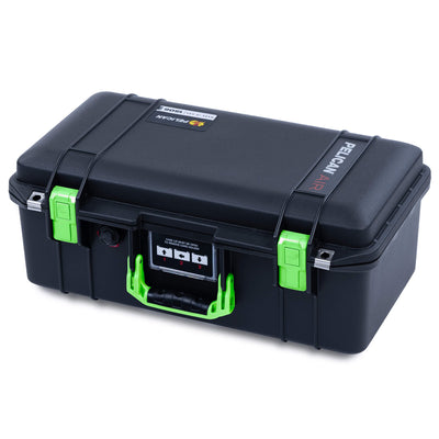 Pelican 1506 Air Case, Black with Lime Green Handles & Latches ColorCase