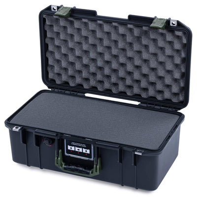 Pelican 1506 Air Case, Black with OD Green Handles & Latches Pick & Pluck Foam with Convolute Lid Foam ColorCase 015060-0001-110-130