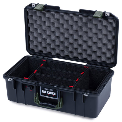 Pelican 1506 Air Case, Black with OD Green Handles & Latches ColorCase