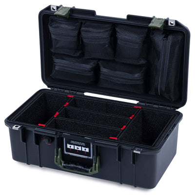 Pelican 1506 Air Case, Black with OD Green Handles & Latches ColorCase