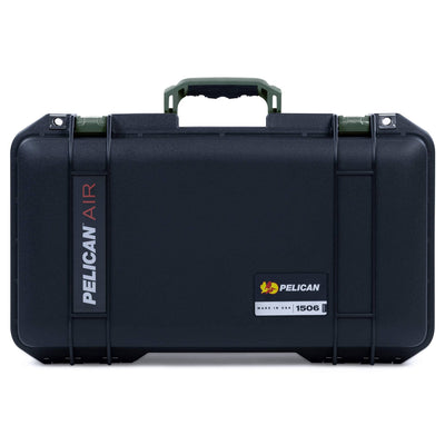 Pelican 1506 Air Case, Black with OD Green Handles & Latches ColorCase