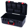 Pelican 1506 Air Case, Black with Red Handles & Latches ColorCase