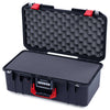 Pelican 1506 Air Case, Black with Red Handles & Latches Pick & Pluck Foam with Convolute Lid Foam ColorCase 015060-0001-110-321