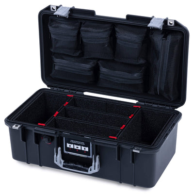 Pelican 1506 Air Case, Black with Silver Handles & Latches ColorCase