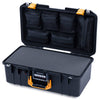 Pelican 1506 Air Case, Black with Yellow Handles & Latches ColorCase