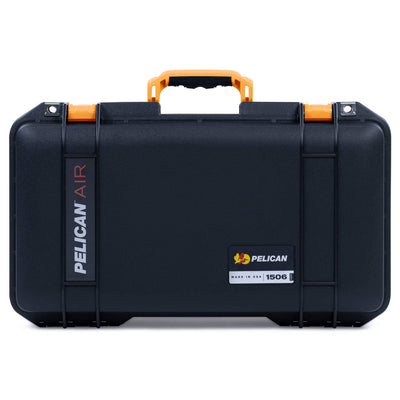 Pelican 1506 Air Case, Black with Yellow Handles & Latches ColorCase