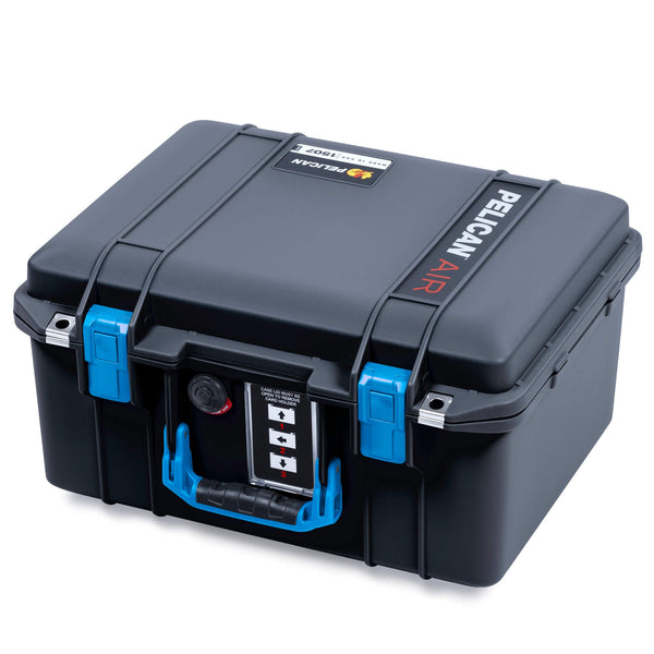 Pelican 1507 Air Case, Black with Blue Handle & Latches