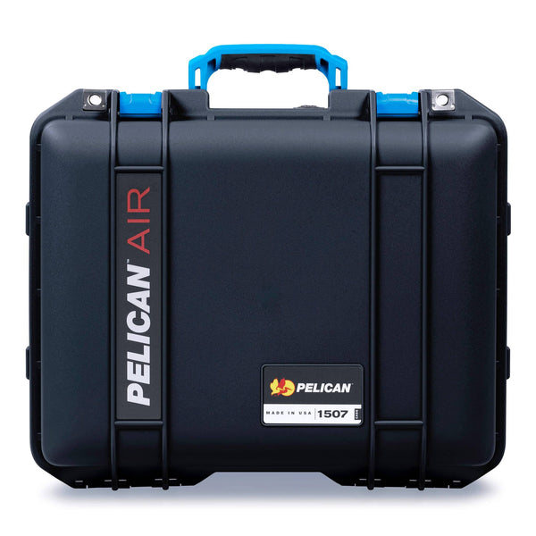 Pelican 1507 Air Case, Black with Blue Handle & Latches