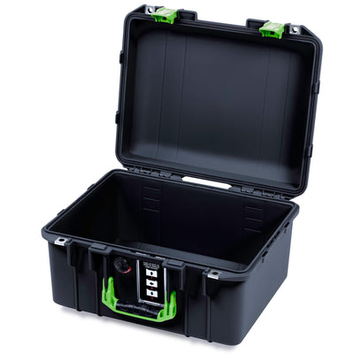 Pelican 1507 Air Case, Black with Lime Green Handle & Latches None (Case Only) ColorCase 015070-0000-110-301