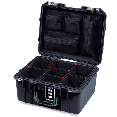 Pelican 1507 Air Case, Black with OD Green Handle & Latches ColorCase