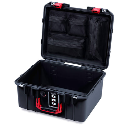 Pelican 1507 Air Case, Black with Red Handle & Latches ColorCase