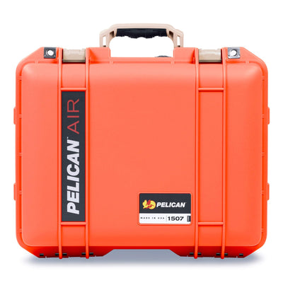 Pelican 1507 Air Case, Orange with Desert Tan Handle & Latches ColorCase