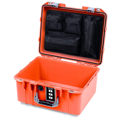 Pelican 1507 Air Case, Orange with Silver Handle & Latches ColorCase