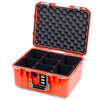 Pelican 1507 Air Case, Orange with Silver Handle & Latches TrekPak Divider System with Convolute Lid Foam ColorCase 015070-0020-150-181