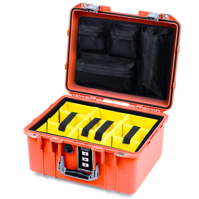 Pelican 1507 Air Case, Orange with Silver Handle & Latches ColorCase