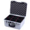 Pelican 1507 Air Case, Silver with Black Handle & Latches TrekPak Divider System with Convolute Lid Foam ColorCase 015070-0020-180-111