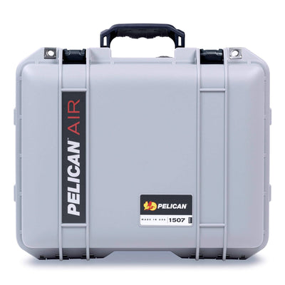 Pelican 1507 Air Case, Silver with Black Handle & Latches ColorCase