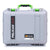 Pelican 1507 Air Case, Silver with Lime Green Handle & Latches ColorCase 