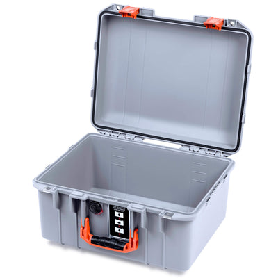 Pelican 1507 Air Case, Silver with Orange Handle & Latches None (Case Only) ColorCase 015070-0000-180-151