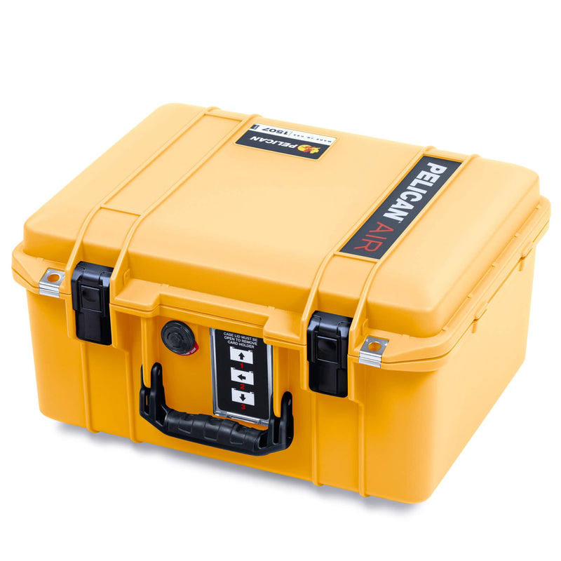 Pelican 1507 Air Case, Yellow with Black Handle & Latches ColorCase 