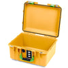 Pelican 1507 Air Case, Yellow with Lime Green Handle & Latches None (Case Only) ColorCase 015070-0000-240-301