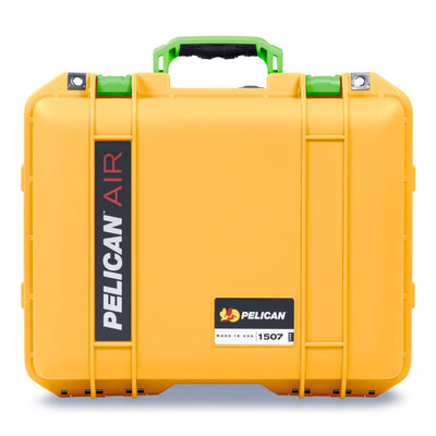 Pelican 1507 Air Case, Yellow with Lime Green Handle & Latches ColorCase