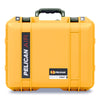 Pelican 1507 Air Case, Yellow with OD Green Handle & Latches ColorCase