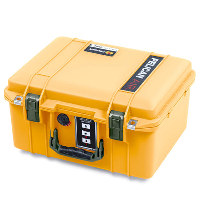 Pelican 1507 Air Case, Yellow with OD Green Handle & Latches ColorCase