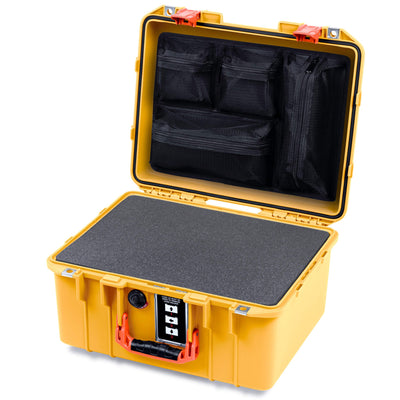 Pelican 1507 Air Case, Yellow with Orange Handle & Latches ColorCase