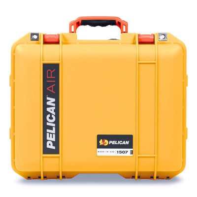 Pelican 1507 Air Case, Yellow with Orange Handle & Latches ColorCase