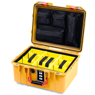 Pelican 1507 Air Case, Yellow with Orange Handle & Latches ColorCase