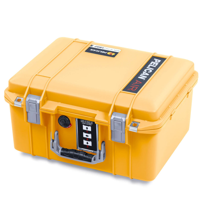 Pelican 1507 Air Case, Yellow with Silver Handle & Latches ColorCase 