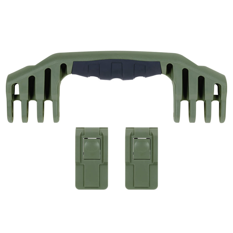 Pelican 1520 Replacement Handle & Latches, OD Green (Set of 1 Handle, 2 Push-Button Latches) ColorCase 