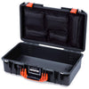 Pelican 1525 Air Case, Black with Orange Handle & Latches Mesh Lid Organizer Only ColorCase 015250-0100-110-151