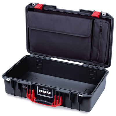 Pelican 1525 Air Case, Black with Red Handle & Latches ColorCase