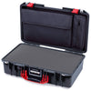 Pelican 1525 Air Case, Black with Red Handle & Latches Pick & Pluck Foam with Laptop Computer Pouch ColorCase 015250-0201-110-321