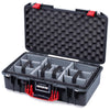 Pelican 1525 Air Case, Black with Red Handle & Latches ColorCase