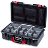 Pelican 1525 Air Case, Black with Red Handle & Latches ColorCase