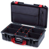 Pelican 1525 Air Case, Black with Red Handle & Latches TrekPak Divider Sytem with Laptop Computer Pouch ColorCase 015250-0220-110-321