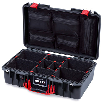 Pelican 1525 Air Case, Black with Red Handle & Latches ColorCase